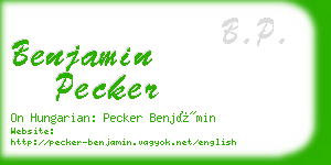 benjamin pecker business card